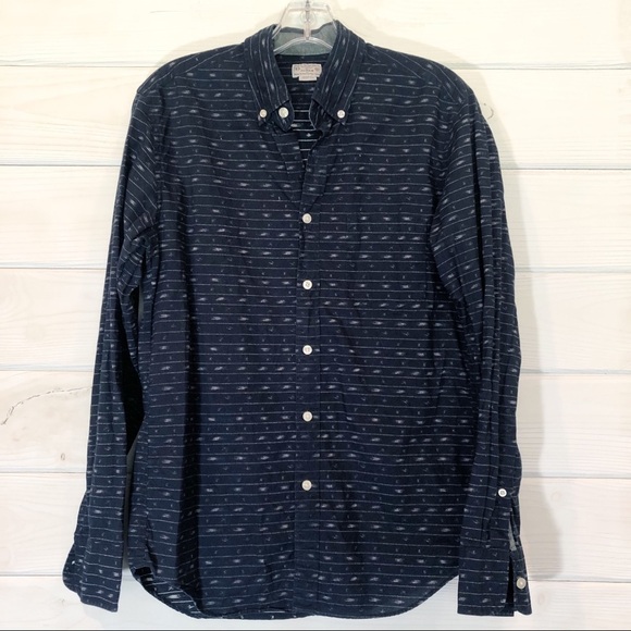 J crew Long Sleeve Button Down Shirt, Inside out print - Picture 1 of 6